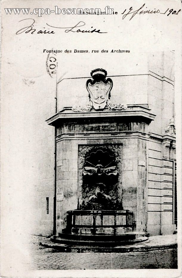 Besançon - Fontaine des Dames, rue des Archives